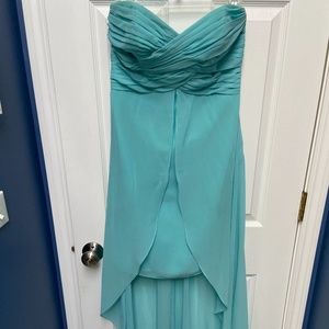 Aqua Blue Chiffon bridesmaid dress
